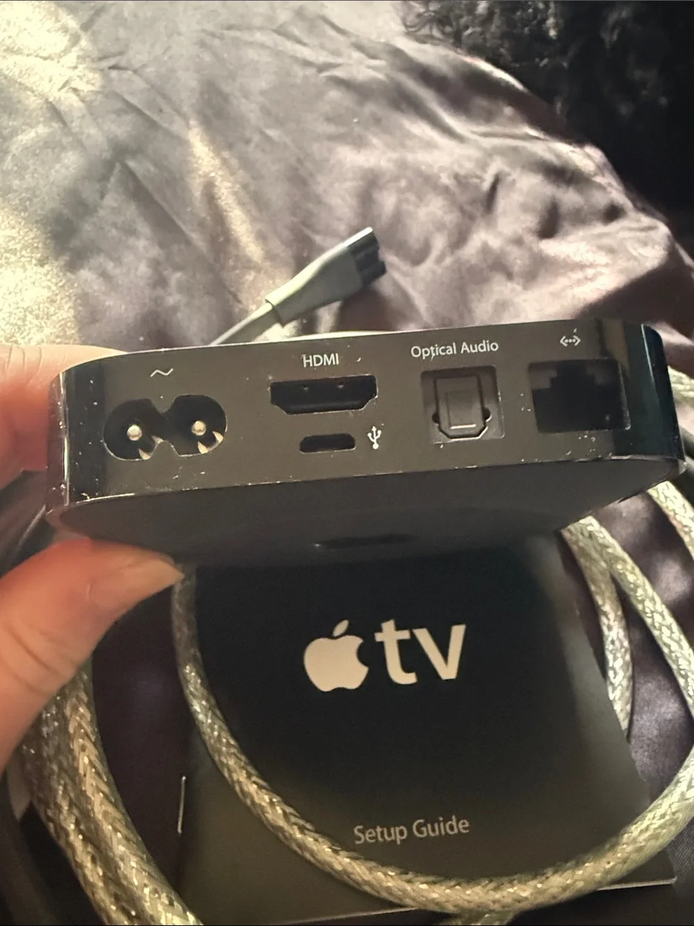 Apple TV Media Player in Black with All Original Parts- Plus an HDMI Cable